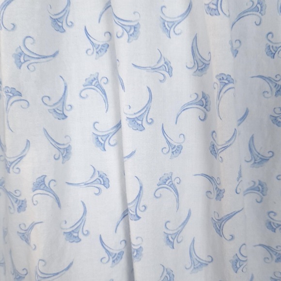 Eileen West Nightgown Womens Medium White Blue Floral Lace Sleeveless Ruffle - Picture 7 of 16